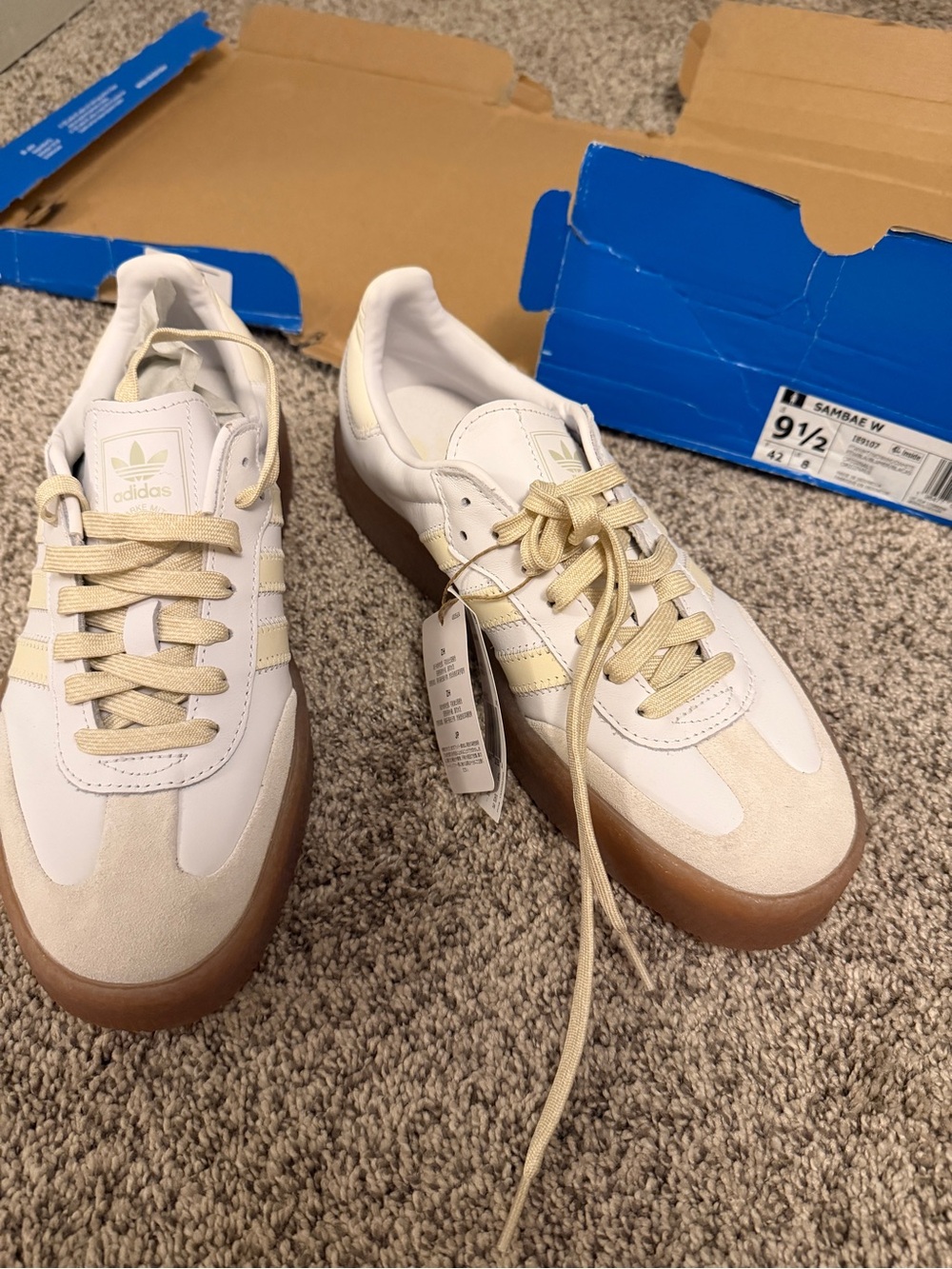 adidas Samba Retro Sneakers - White with Cream and Gum